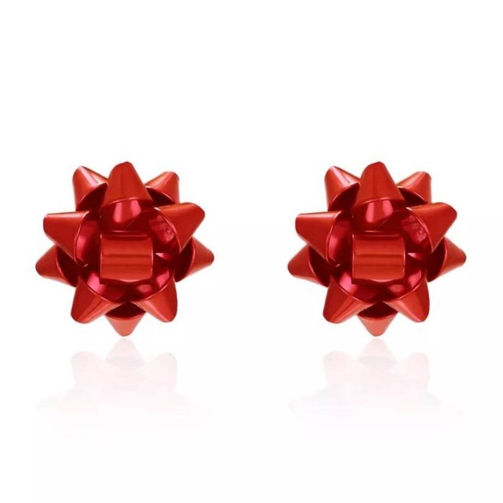 Christmas Ribbon Earrings - Picture 3 of 5